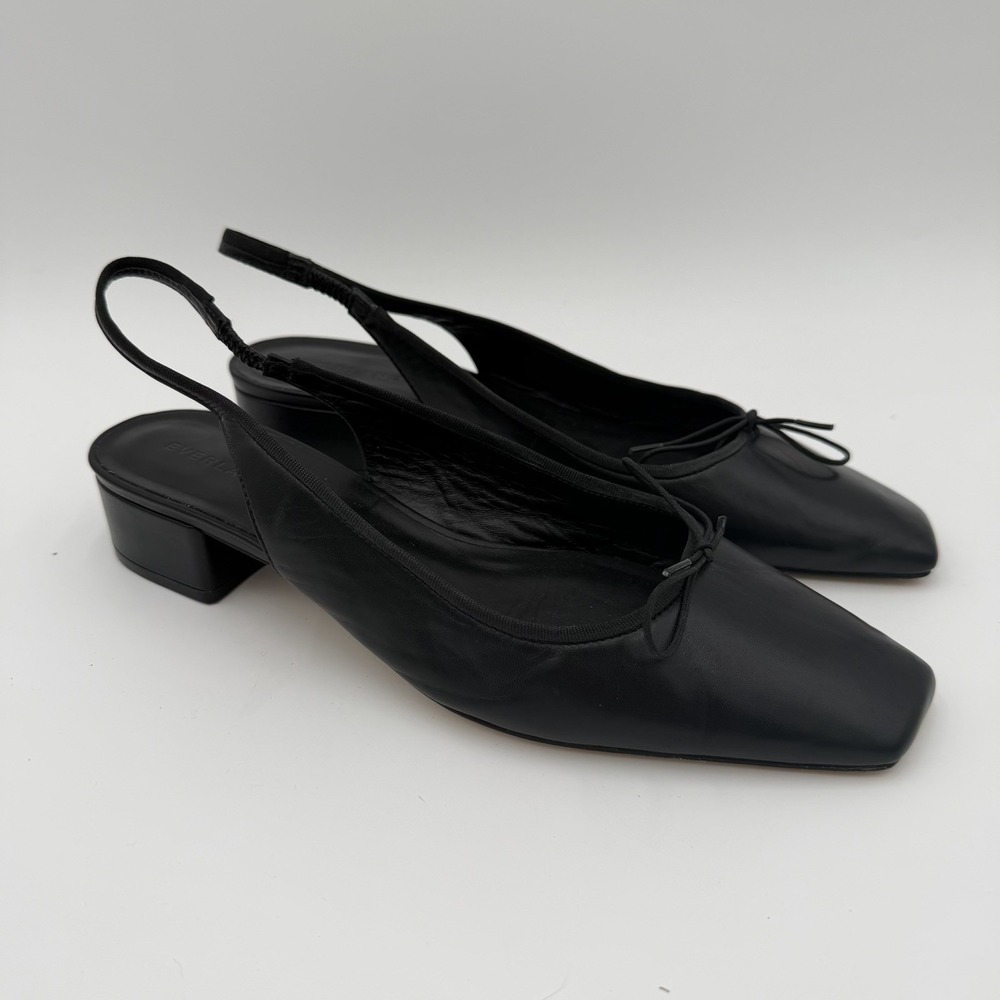 Everlane Black Slingback Heels